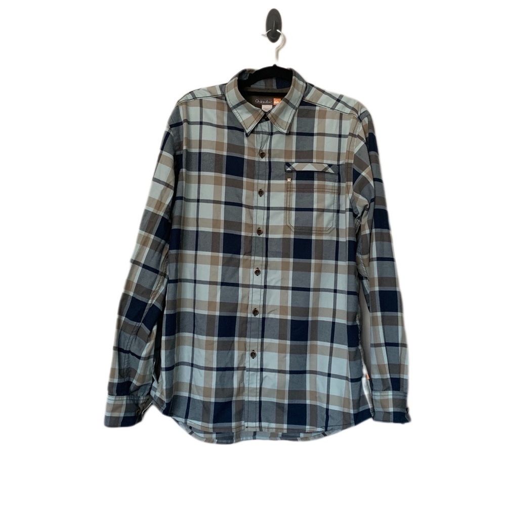 Quicksilver Pocket Flannel Over Shirt Plaid Large